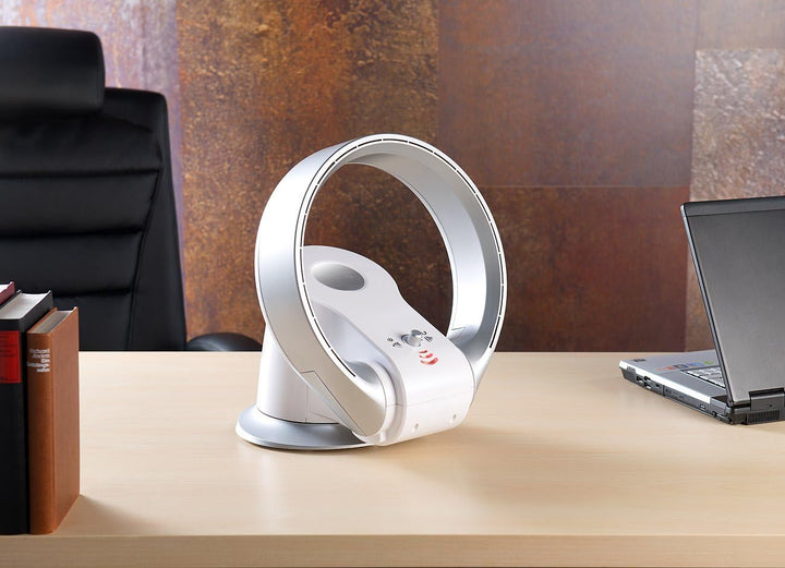 Sichler Haushaltsgeräte blattloser Ventilator: Rotorloser 360°-Tischventilator & Heizlüfter, Oszilla
