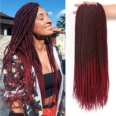 7 Packungen Häkelbraids Tressen Haarverlängerung Echthaar Strähnen für Zöpfe Afrikanische Perücke Sc