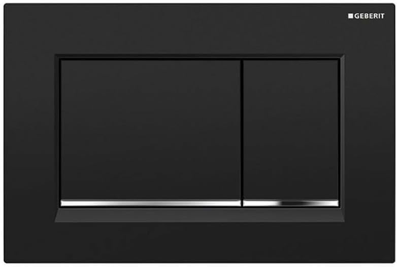 Geberit Sigma 30 Betätigungsplatte, 1 Stück, schwarz/hochglanz-verchromt, 115.883.KM.1