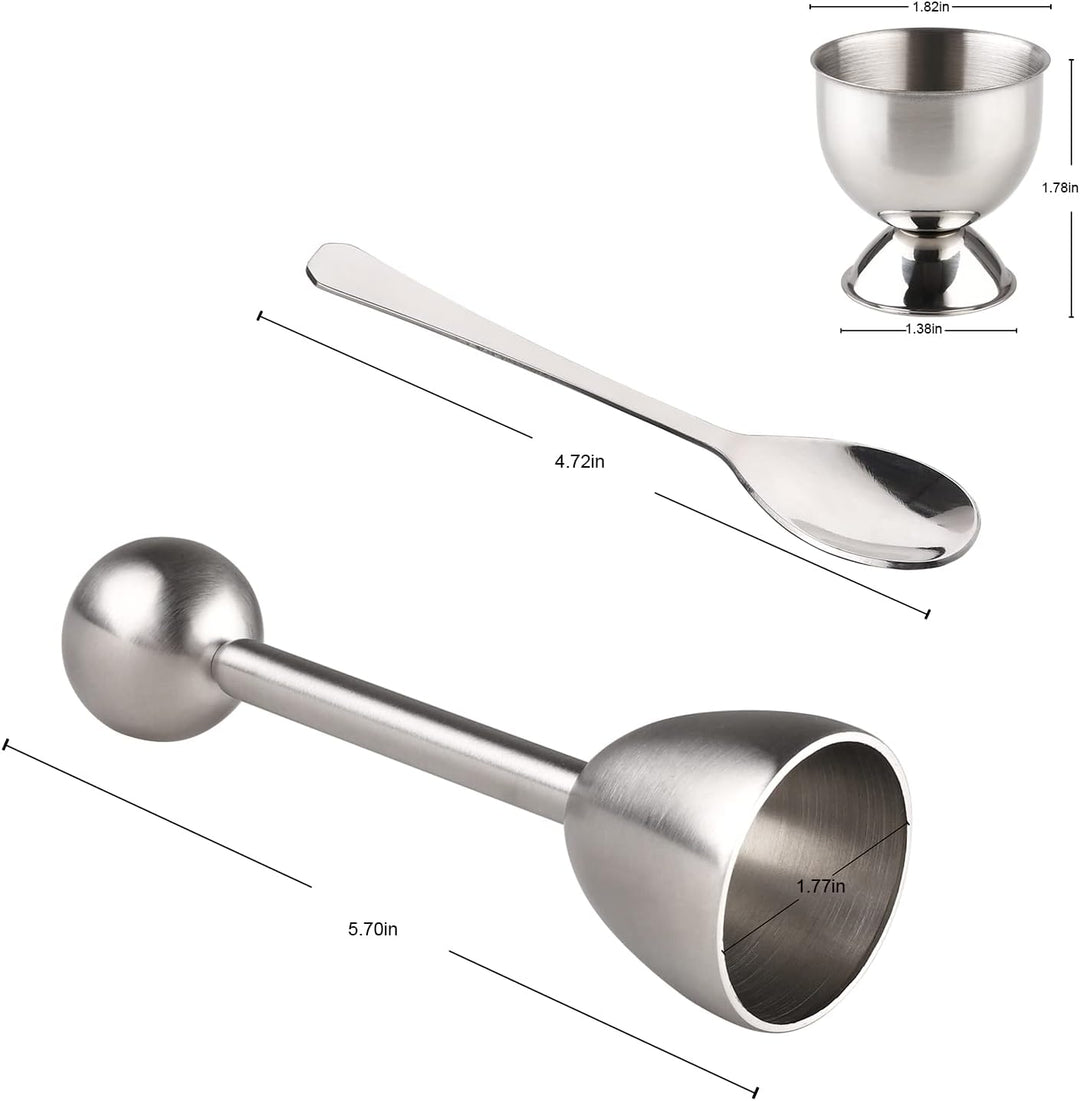 Eierknacker Topper Set mit 13 Eierbechern für weich gekochte Eier Werkzeugset beinhaltet 1 Eieraufsa