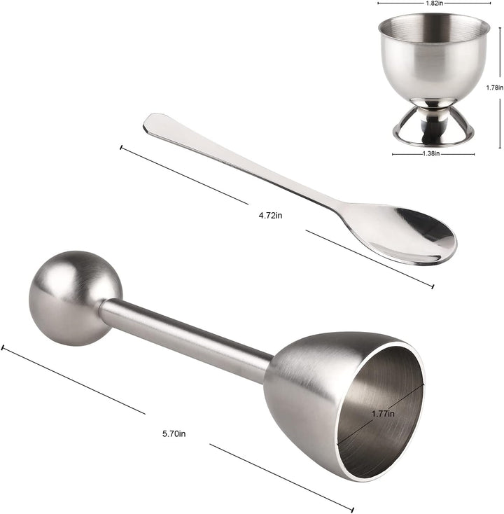 Eierknacker Topper Set mit 13 Eierbechern für weich gekochte Eier Werkzeugset beinhaltet 1 Eieraufsa