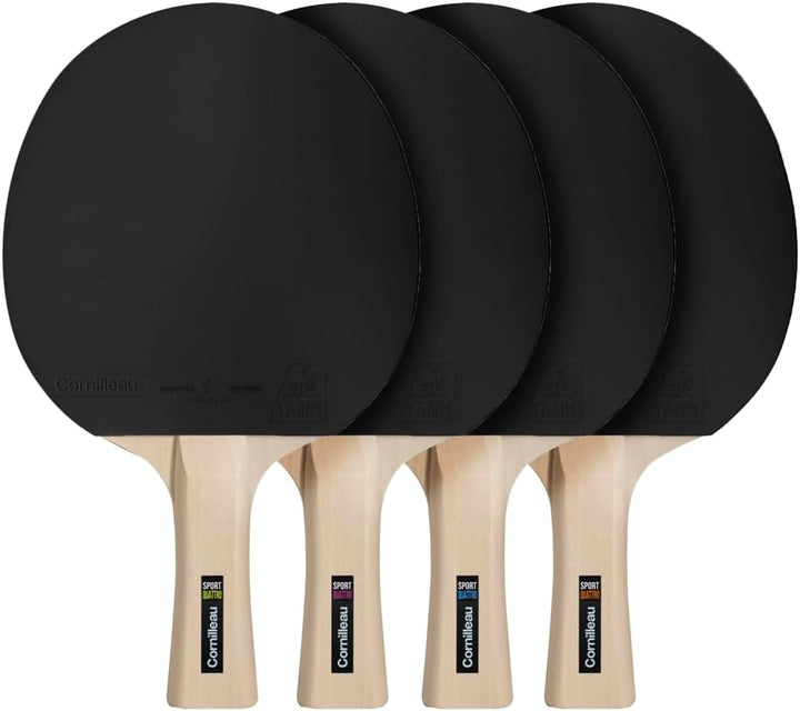 Cornilleau Sport Quattro Tischtennis-Set (4 Schläger und 4 Bälle)