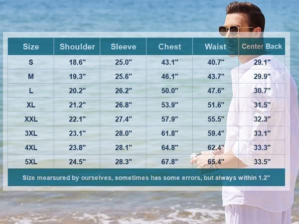 COOFANDY Herren Baumwolle Leinen Henley Shirt Casual Hippie Beach Langarm T-Shirts XXL Grau, XXL Gra