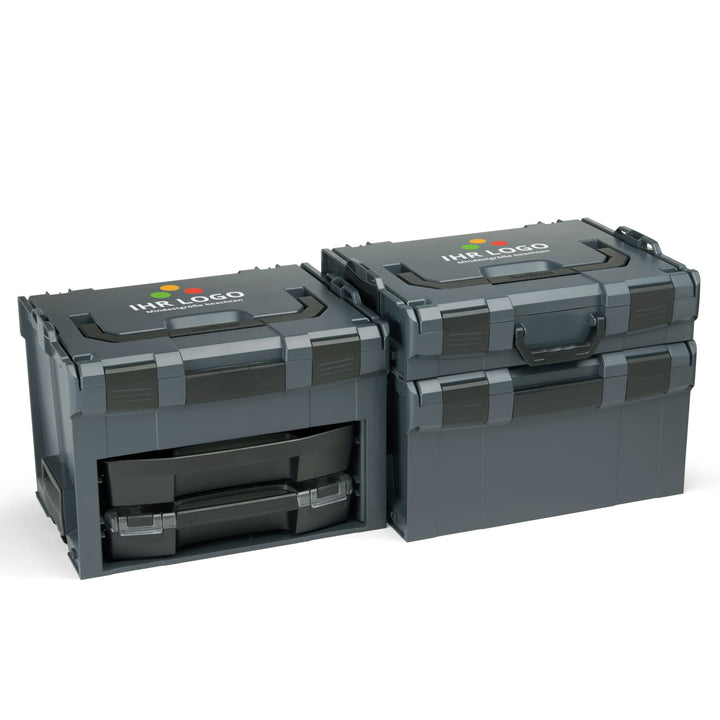 Bosch Sortimo L-BOXX Set Anthrazit | Anpassbar mit Logo | L-BOXX 102, 238 & LS-BOXX 306 inkl. i-BOXX