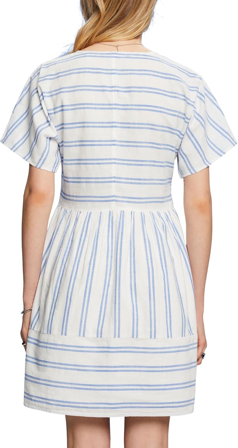 edc by Esprit Gestreiftes Minikleid, 100 % Baumwolle