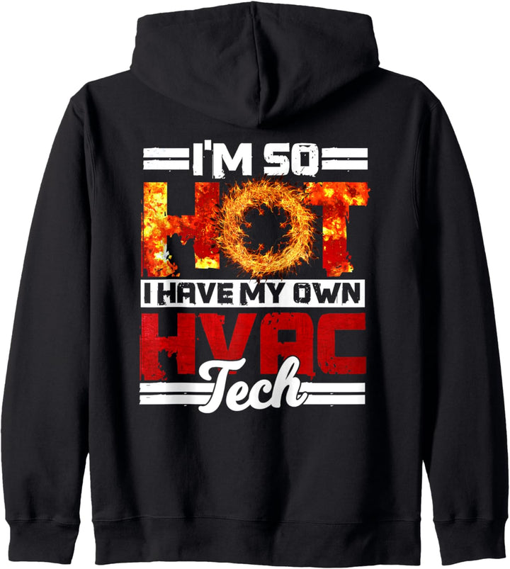 HVAC Technician Gifts Wife Design On Back Of Clothing Kapuzenjacke