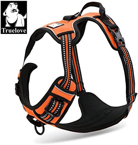 WINHYEPET Truelove Hundegeschirr No-Pull Reflektierendes verstellbar Haustiergeschirr mit 2 Leinencl