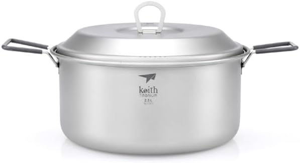 Keith Ti6018 Topf- und Pfannen-Set, Titan