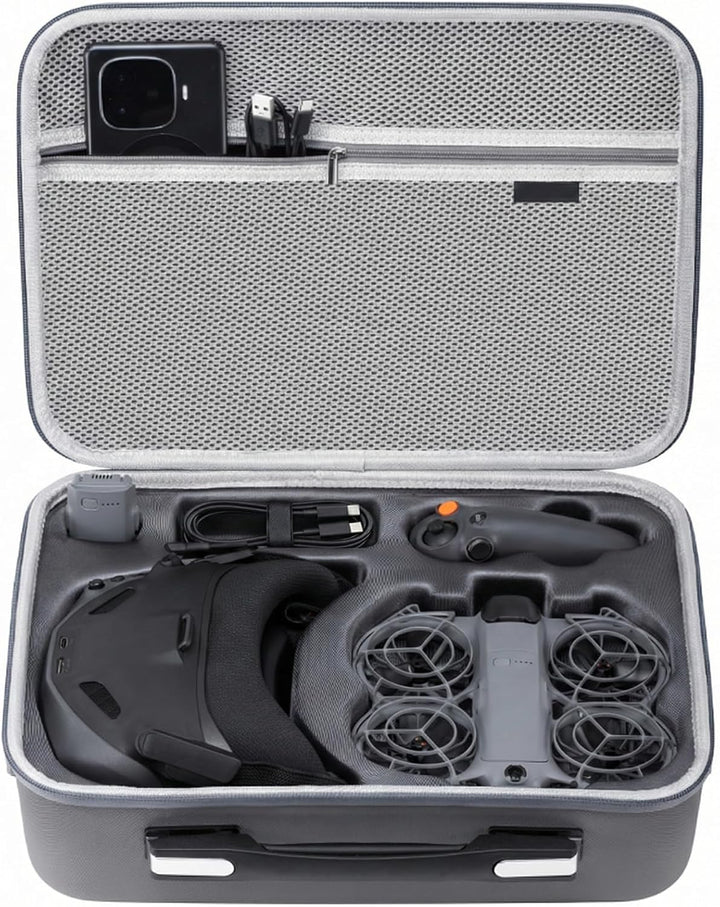 Tragetasche für DJI Neo 2 Motion Fly More Combo, PU Tragbare Reiseschutz Aufbewahrungsschutztasche S