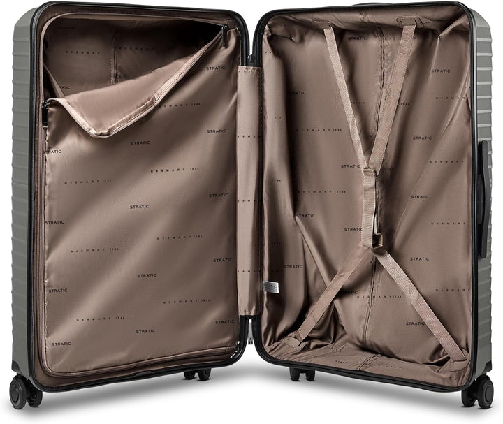Stratic Shine Koffer gross | Trolley hergestellt aus Bruch- &amp; Kratzfestem Polypropylen mit 4 Rollen,