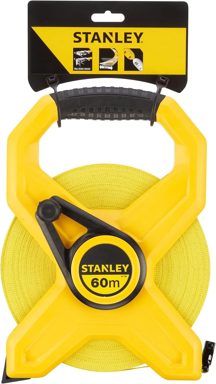 Stanley Rahmenbandmass Standard Fiberglas (60 m Länge, 12.7 mm Breite, UV-resistent, Genauigkeitskla