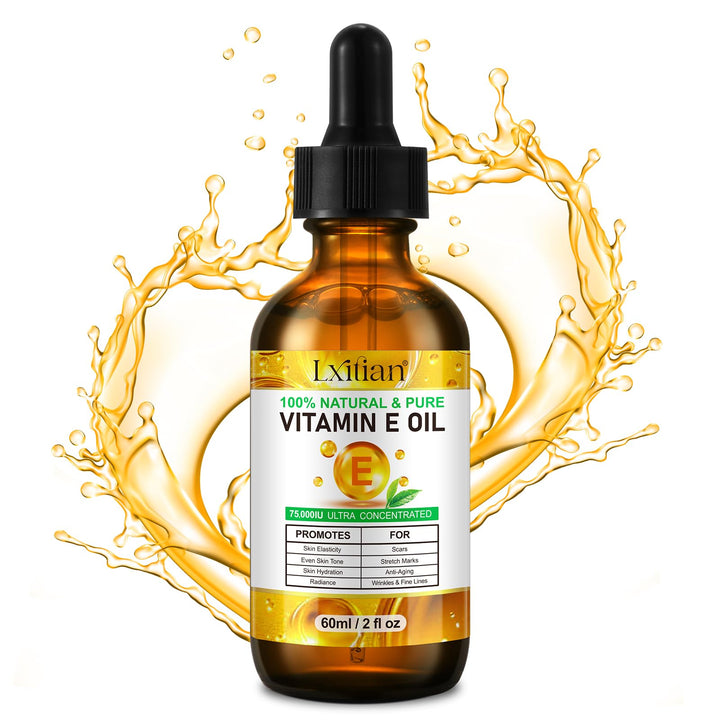 Vitamin E Öl Für Gesicht Und Haut, 75,000 IU, 100% Natürliches & Reines Vitamin E Oil für Haut, Gesi
