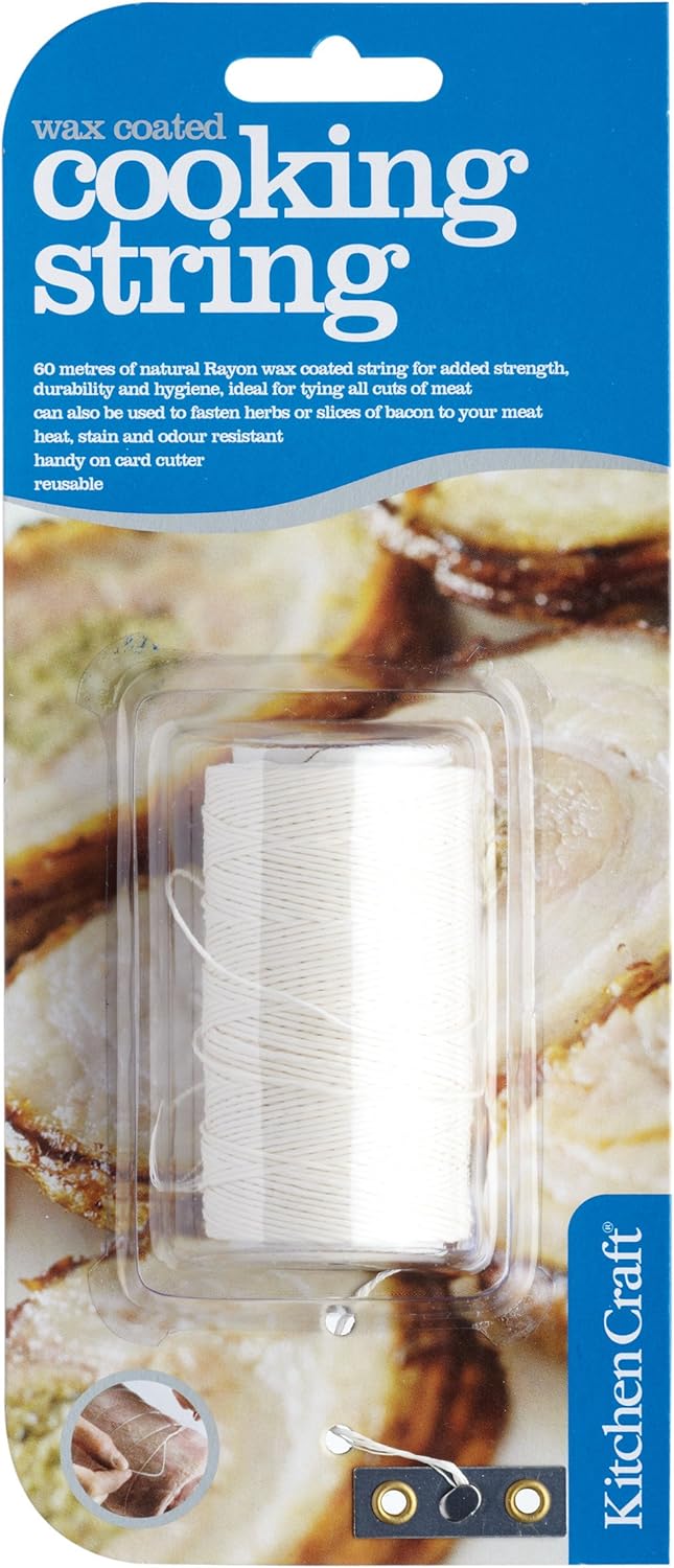KitchenCraft Lebensmittelechtes Küchengarn, Rayon, Weiss, 6.5 x 4 x 4 cm, 1 Einheiten