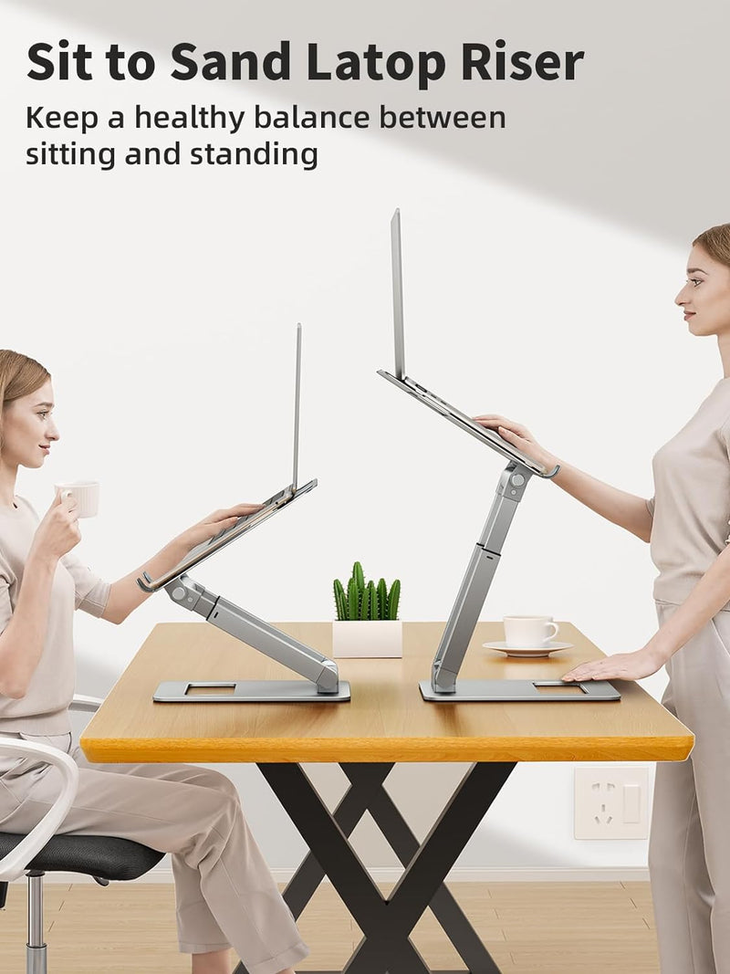 tounee Laptop Ständer Höhenverstellbar, Ergonomischer Computer Ständer, Adjustable Laptop Stand, Not