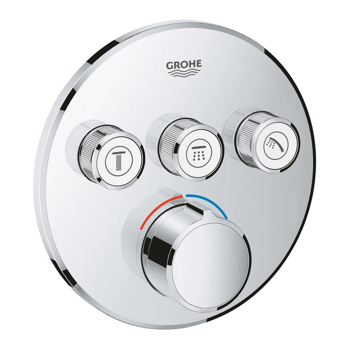 GROHE SmartControl Thermostate - Unterputzmischer mit 3 Absperrventilen (Fertigmontageset für Rapido