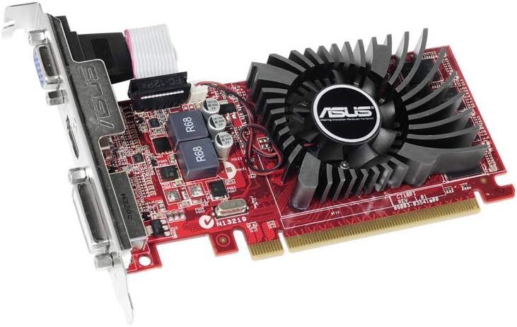 Asus AMD Radeon R7 240 Silent Low-Profile-Grafikkarte (PCI-e, 2GB GDDR3 Speicher, HDMI, DVI, VGA, 1