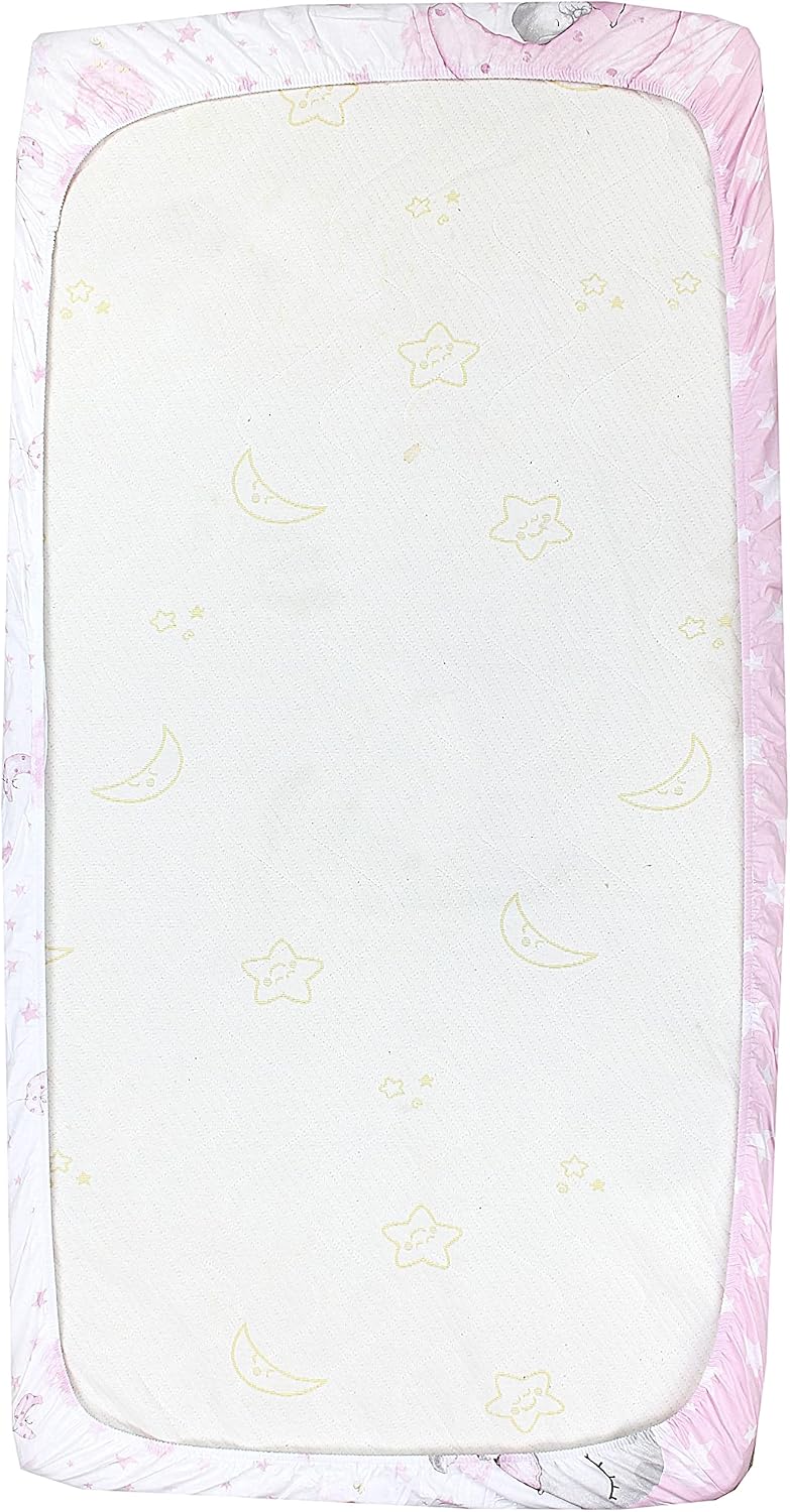 TupTam Baby Spannbettlaken Kinder Spannbetttuch für Babybett Kinderbett 2er Pack, Farbe: Mond mit El