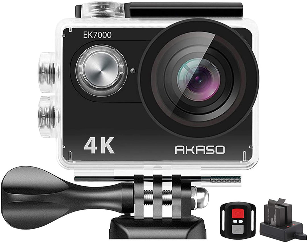 AKASO Action Cam 4k30FPS 20MP - Unterwasserkamera 170°Ultra Weitwinkel Full HD WiFi Action Kamera mi