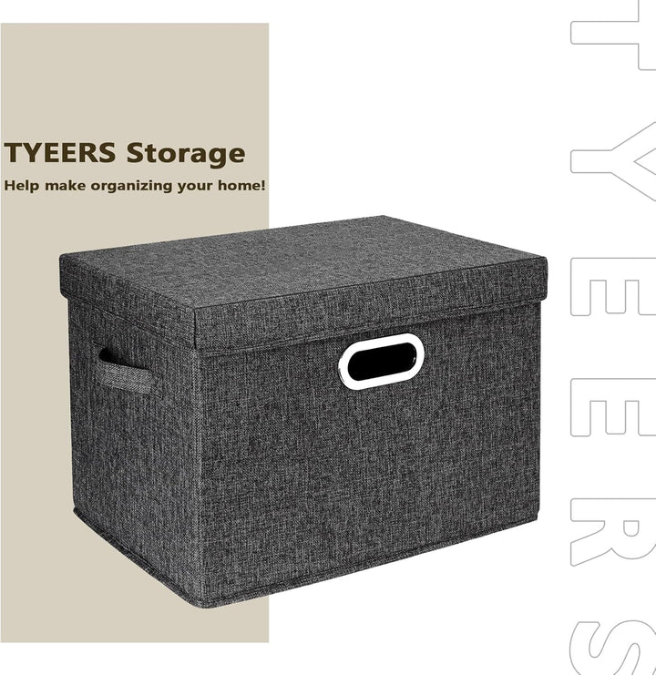 TYEERS Aufbewahrungsbox mit Deckel Gross, Stoff, Faltbare, Waschbare, Kisten Aufbewahrung mit Deckel