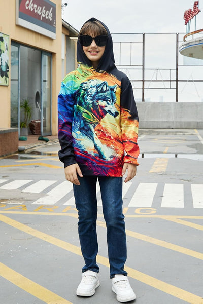 Belovecol Hoodie Jungen Mädchen Kapuzenpullover Neuheit 3D Druck Pullover Personalisierte Kapuzenpul