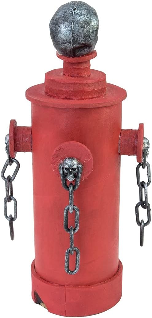 Halloween Feuerhydrant, 28x13x13cm | Animierter Hydrant mit Licht- Sound-, und Bewegungseffekten