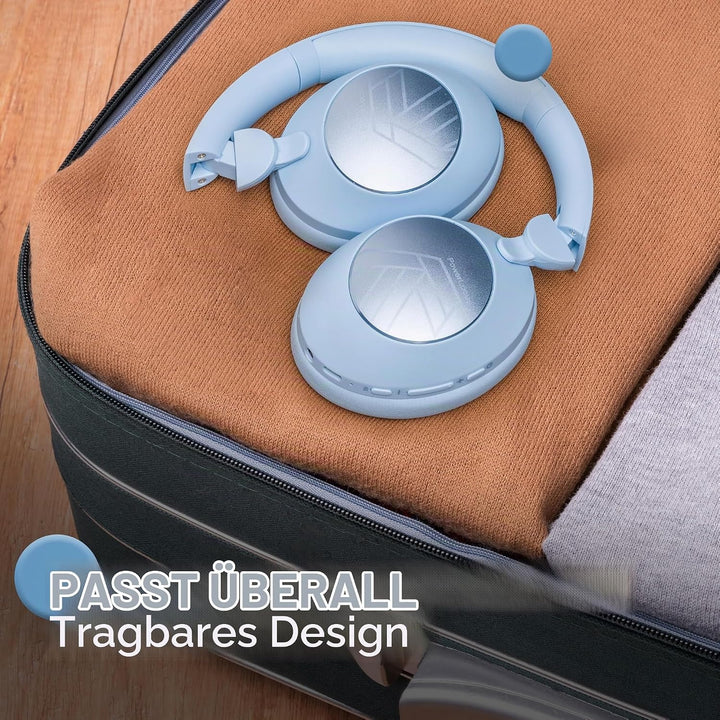 PowerLocus Bluetooth Kopfhörer Over Ear, Kopfhörer Kabellos Bluetooth mit Mikrofon, 70std Spielzeit,