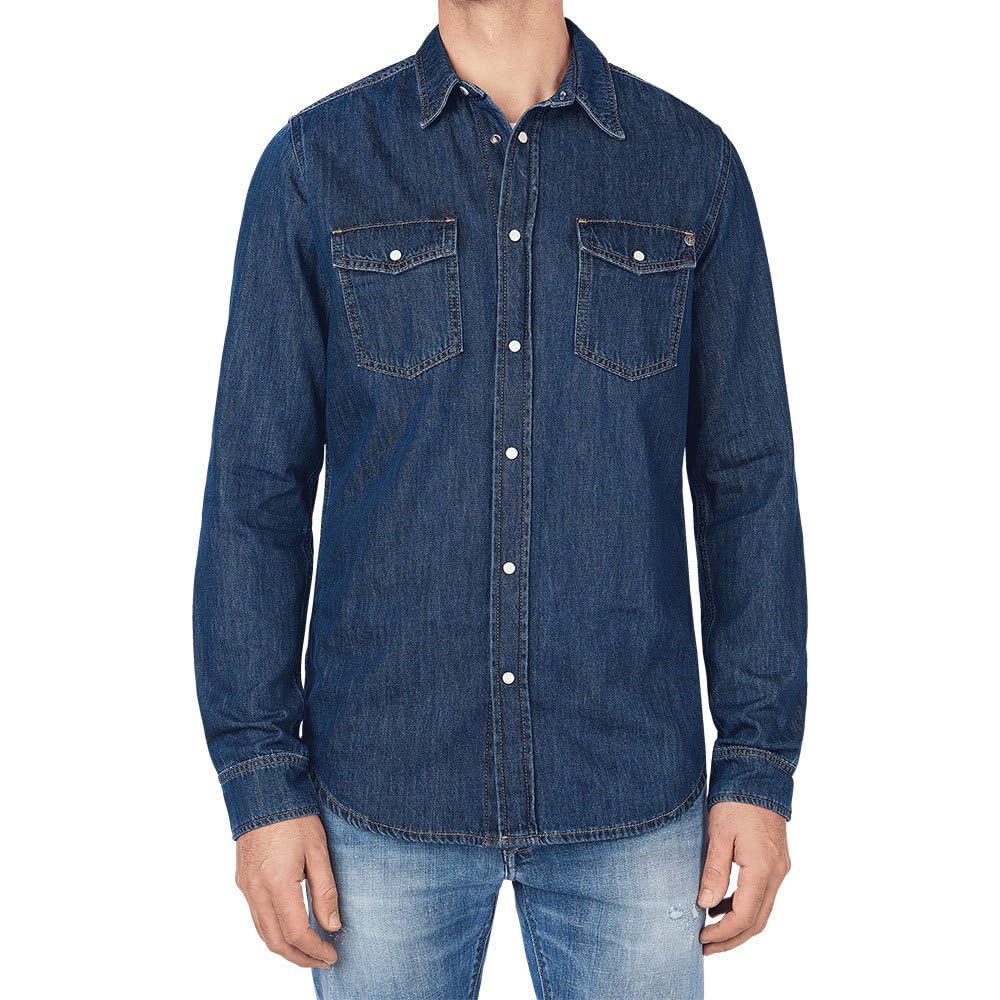 Pepe Jeans Herren Hammond Shirt (1er Pack) S Blue (Denim-xv9), S Blue (Denim-xv9)