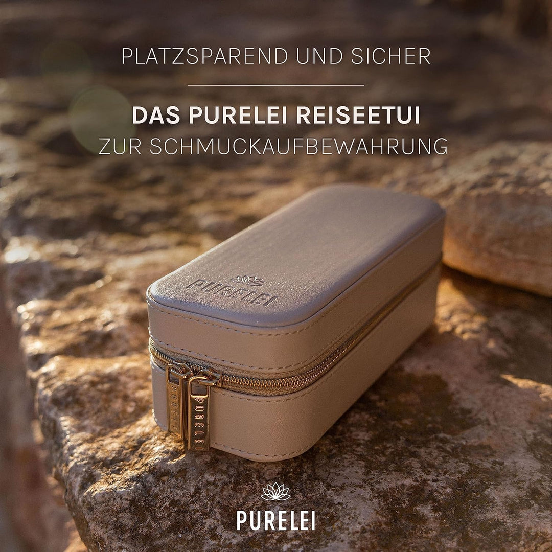 Purelei® Reiseetui für Schmuckaufbewahrung – Schmucktasche aus Kunstleder – Schmuck Organziers für d