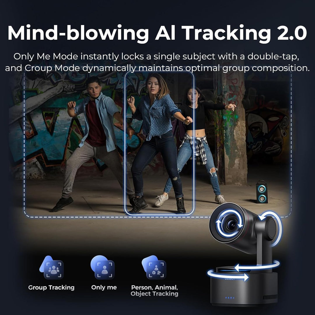 OBSBOT Tail 2 Mit Fernbedienung 4K PTZR NDI-Kamera 60fps, 5X Optischer Zoom, AI Auto Tracking, 1/1,5