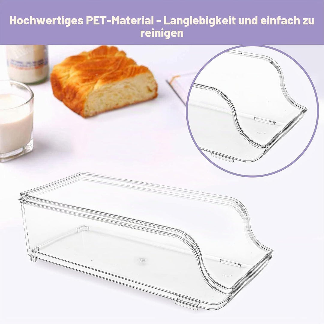 Puricon 2 Stück Dosenhalter Kühlschrank Organizer für Dosengetränke, Stapelbar Kunststoff Dosenspend