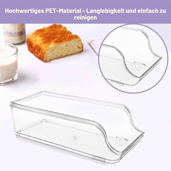 Puricon 2 Stück Dosenhalter Kühlschrank Organizer für Dosengetränke, Stapelbar Kunststoff Dosenspend