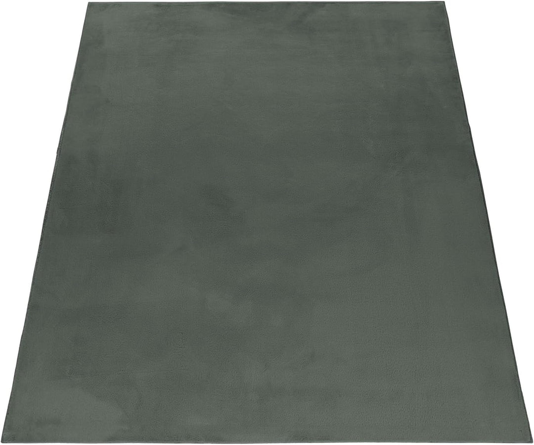 Carpetsale24 Teppich Wohnzimmer Einfarbig Modern Design 160 x 230 cm Grün - Hochflor Teppich Schlafz