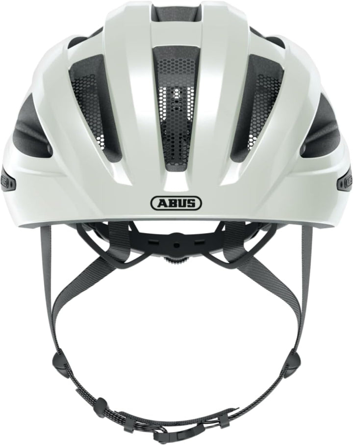 ABUS Rennradhelm Macator - sportiver Fahrradhelm für Einsteiger - auch für Zopfträger/-innen - für D