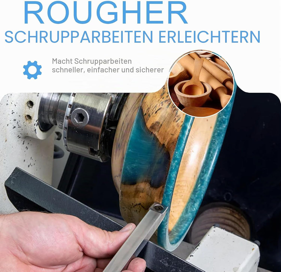 CDBP Drechselwerkzeug - Holzdrehwerkzeug für Grobbearbeitung mit hartmetallbestückten Drehmeisseln u