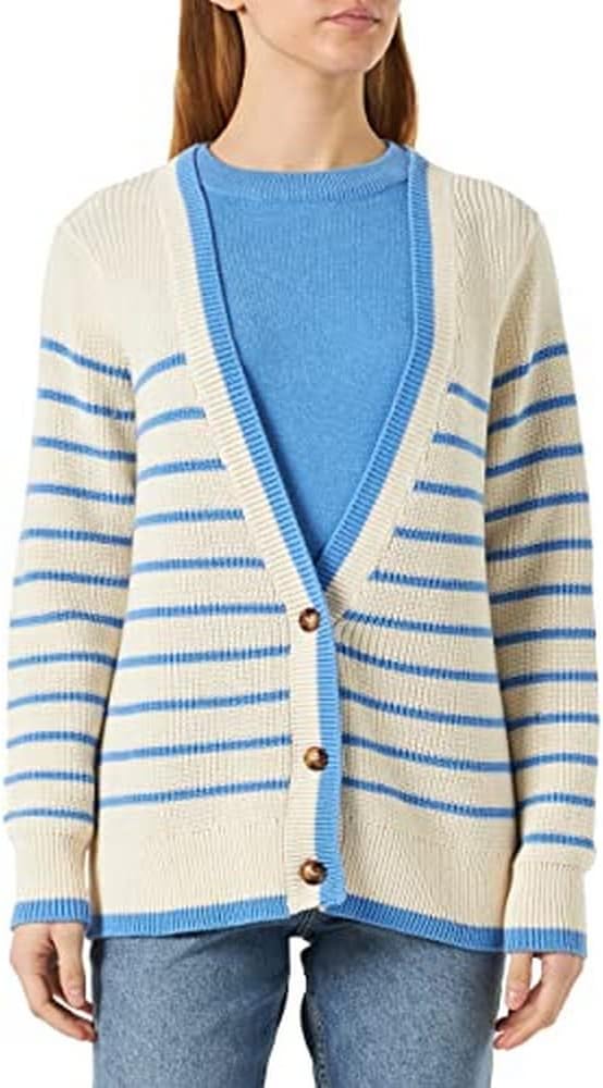 SOYACONCEPT Damen Strickjacke, Hellblau Kombi