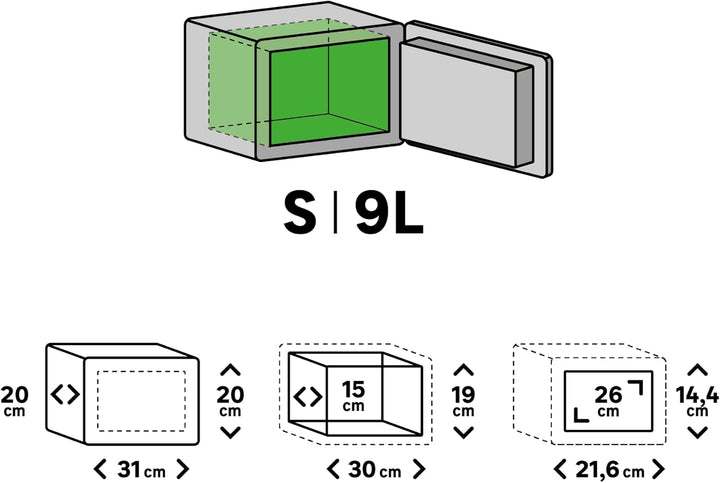 STANDERS - Elektronischer Safe - 9L - 20 x 31 x 20 cm - Wandtresor - Code-Safe - 2 Sicherheitsschlüs