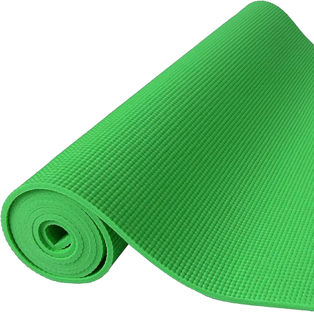 BalanceFrom GoYoga Allzweck-Yogamatte mit hoher Dichte, rutschfest, mit Tragegurt 1/4" grün, 1/4" gr