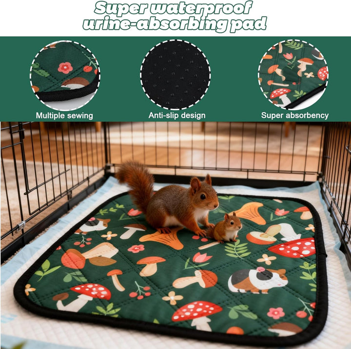 Wiederverwendbare PIPI Pads, 4 Stück wasserdichte & Schnell Saugfähige Puppy Pads für Meerschweinche