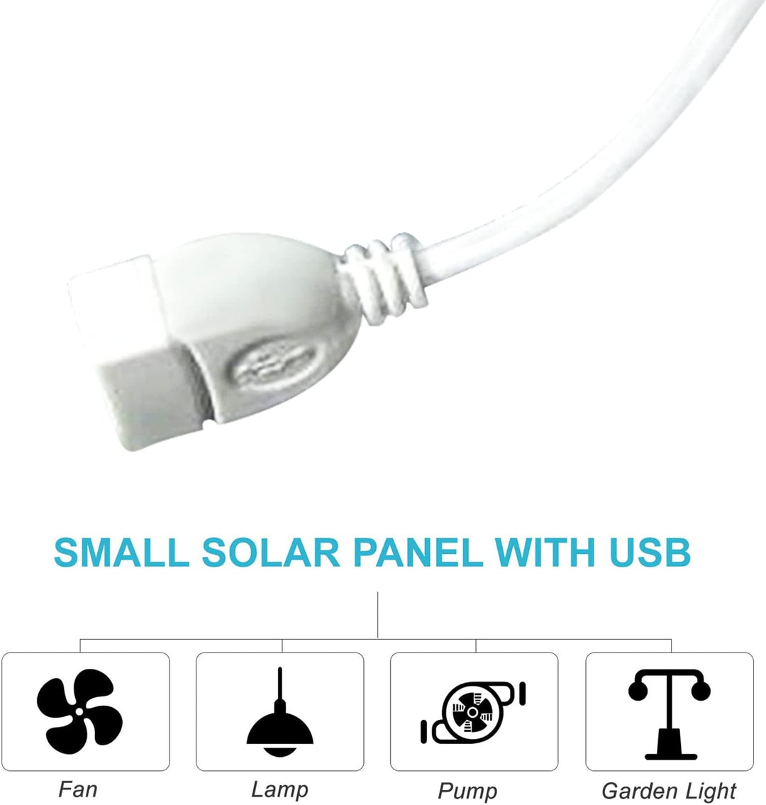 Irishom Solarpanel mit USB Anschluss 5W 5V Solar Ladegerät Unterwegs Handy Laden USB Solar Charger f