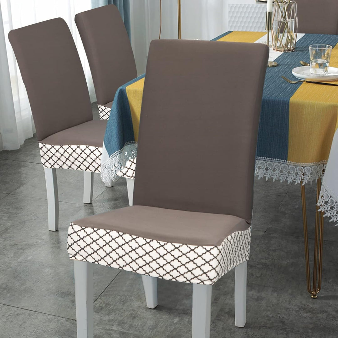Jaotto Stuhlhussen 6 Stück Universal, Stuhlhusse Stretch 6er Set Moderne, Stuhlhussen Schwingstühle