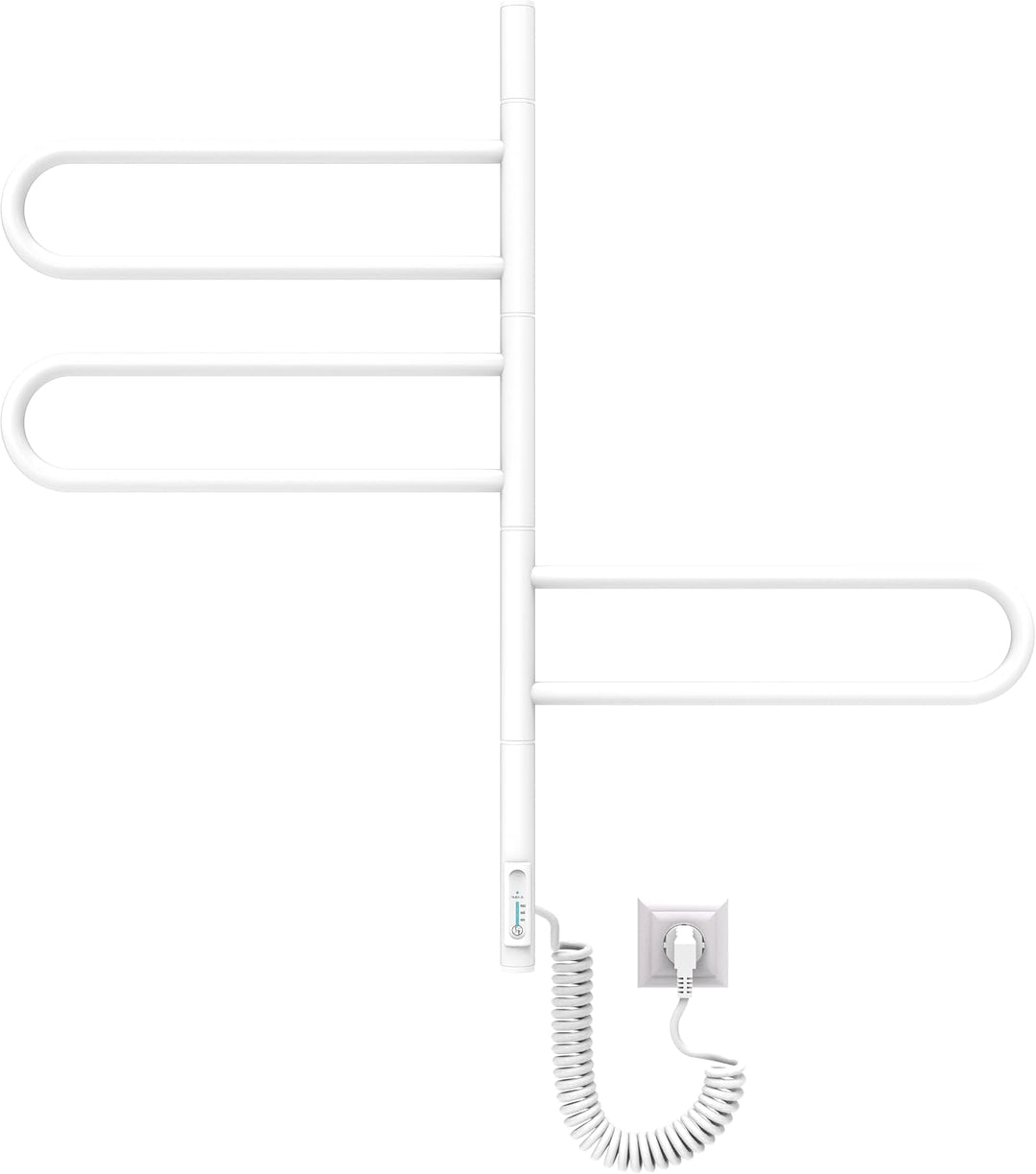 Elna® Handtuchheizkörper Elektrisch Weiss 84x46 cm, 90W - Badheizkörper Elektrisch Handtuchwärmer Ed