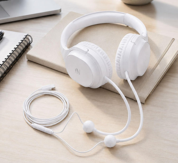Kopp, Rottenburg Luftschlauch-Kopfhörer - Strahlenreduziert mit USB-C-Anschluss Weiss, Weiss