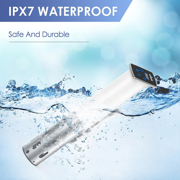 Wancle Sous Vide Sous Vide Stick 1100W –Sous Vide Garer mit IPX7 Wasserschutz, ±0,1°C Temperaturkont