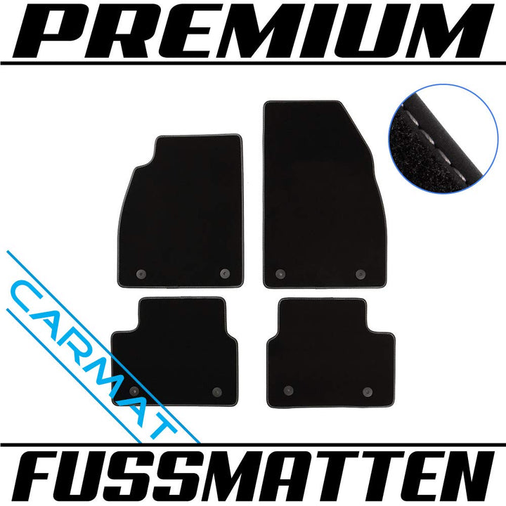 TEXER Textil Fussmatten Passend für Opel Insignia A Bj. 2013-2017 Premium