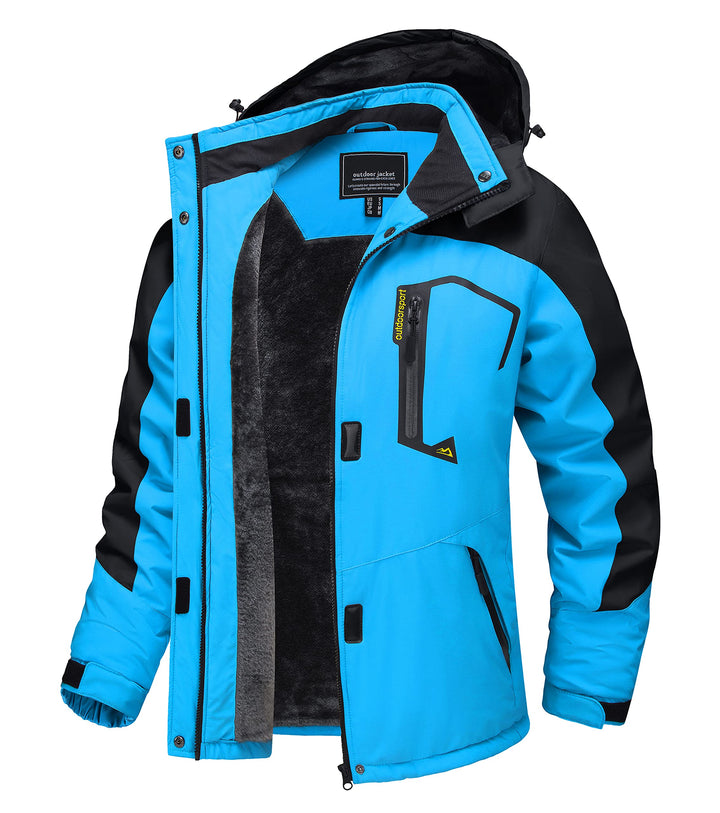 TACVASEN Damen Übergangsjacke Warm Winterjacke Gefüttert Wanderjacke Ski Jacket mit Wasserdichtem Re