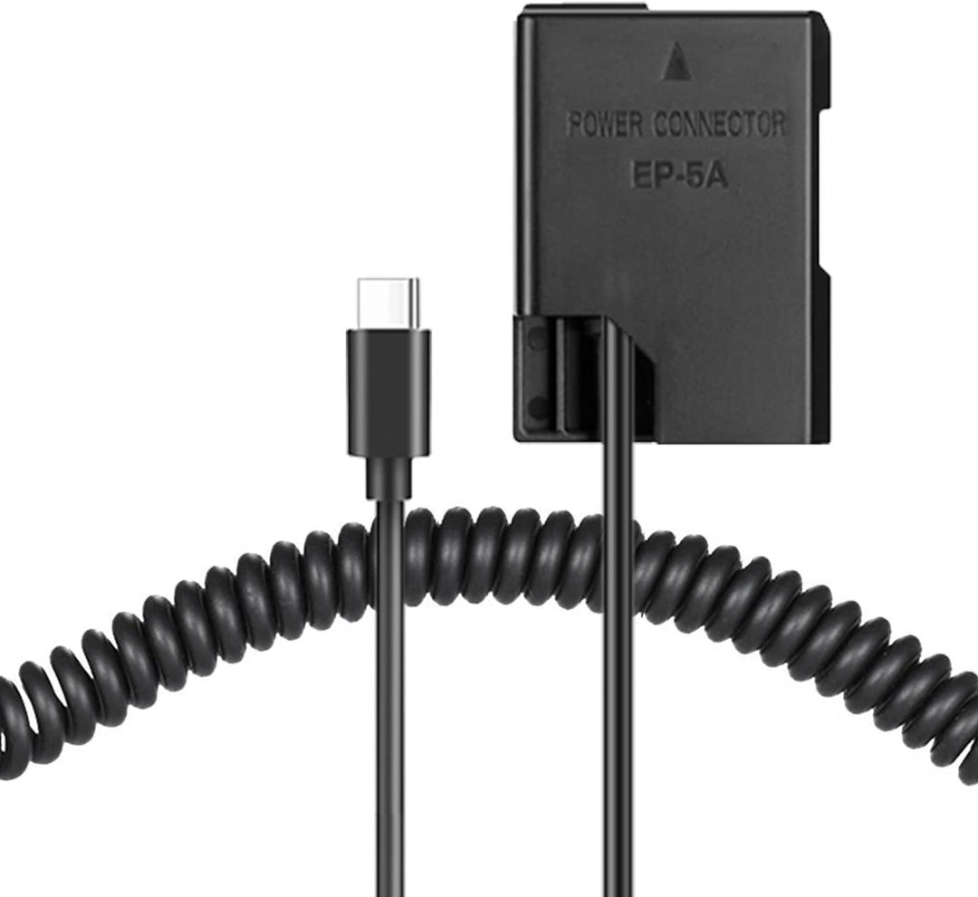 Raeisusp PD Spring Power Connector USB-C Kabel EN-EL14a Dummy Akku EP-5A DC Kupplung für Nikon D3100