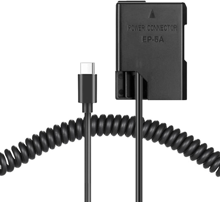 Raeisusp PD Spring Power Connector USB-C Kabel EN-EL14a Dummy Akku EP-5A DC Kupplung für Nikon D3100