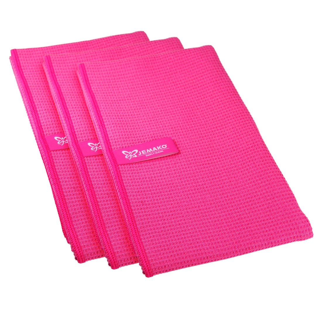 Jemako Trockentücher im 3er Set Gross 45 x 80 cm (Rosa), Rosa