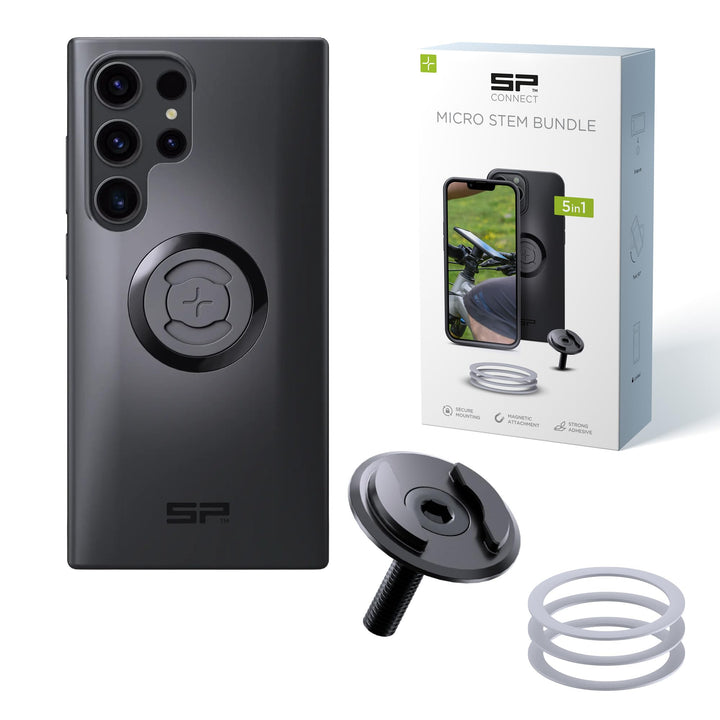 SP CONNECT Micro Stem Bundle | SPC+ | kompatibel mit Samsung S24 Ultra | Handy Halterung für den fah