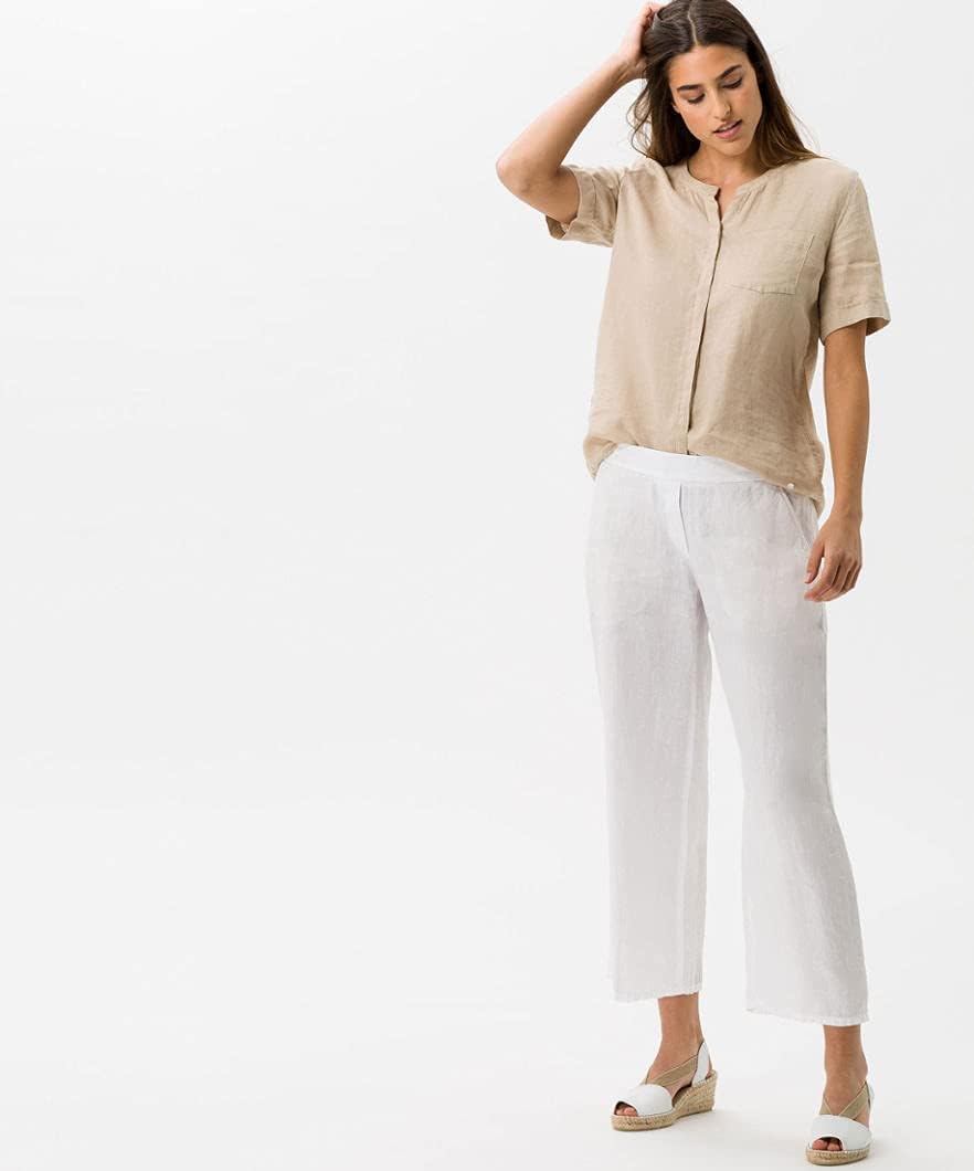 BRAX Damen Style Maine S Verkürzte Leinenhose Hose